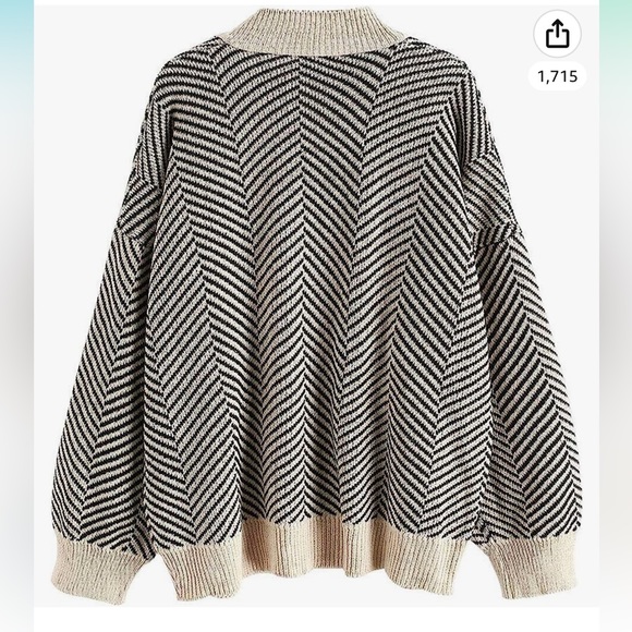 ZAFUL Button Down Cardigan V Neck Long Sleeve Ribbed Knit Trim Size M NEW - Picture 2 of 9